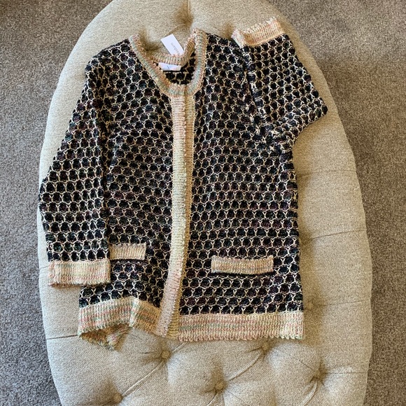 Dress Barn Sweaters - Black Cardigan with Gold Trim